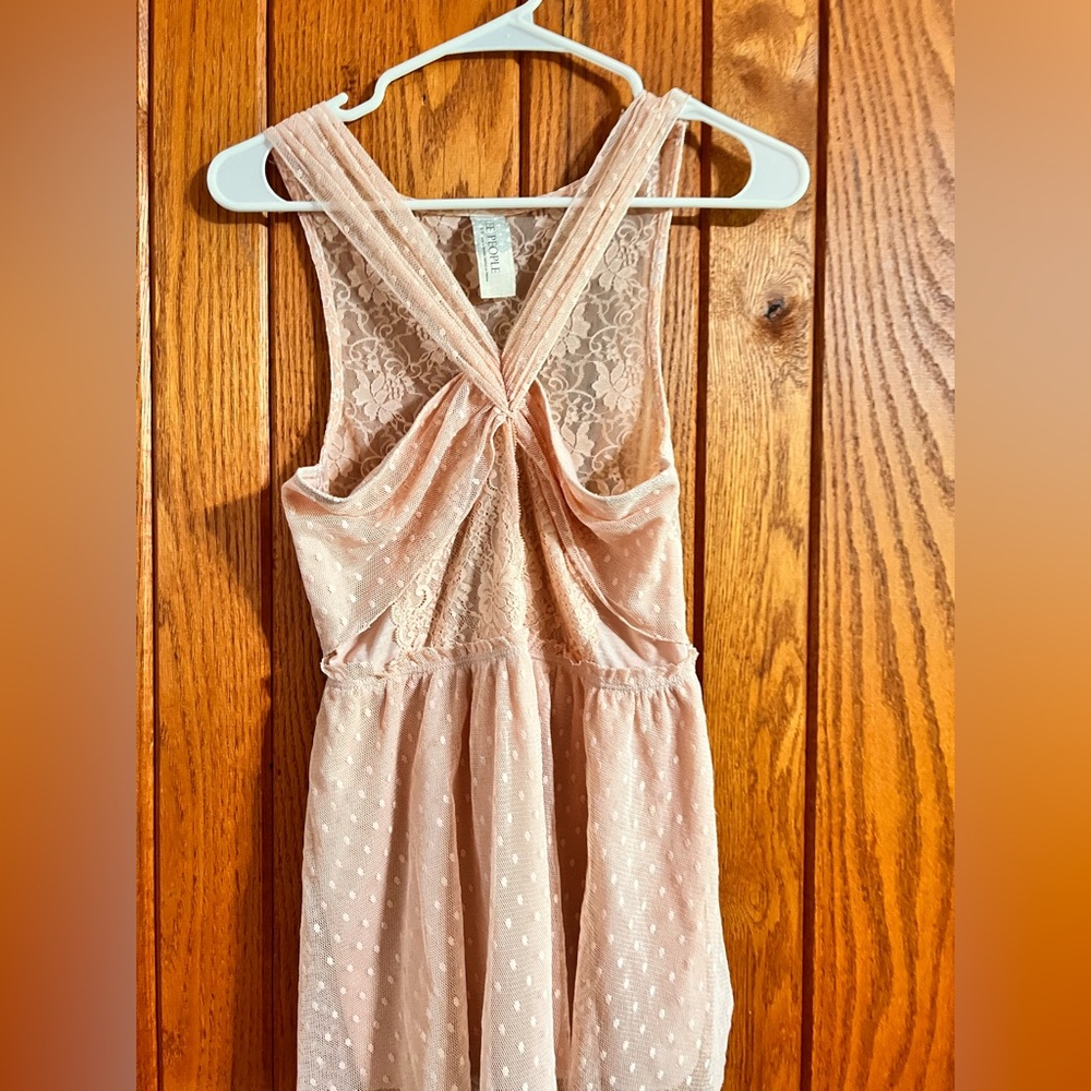 Free People Pink Lace Sleeveless Top Size S
